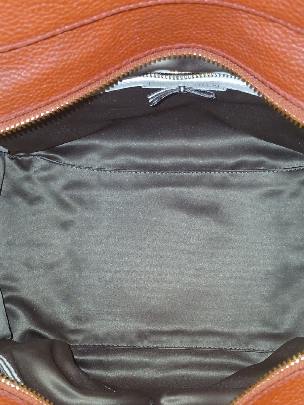 Henri Bendel Sabrina Satchel In Reddish Orange leather satchel - Picture 9 of 10